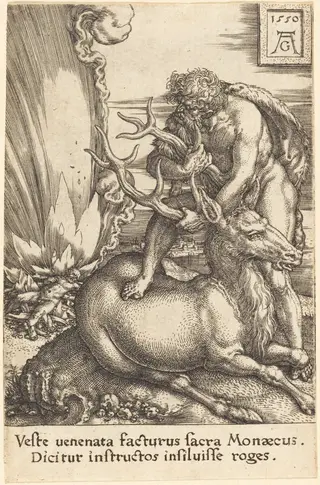 Hercules and the Hind, by Heinrich Aldegrever, 1550