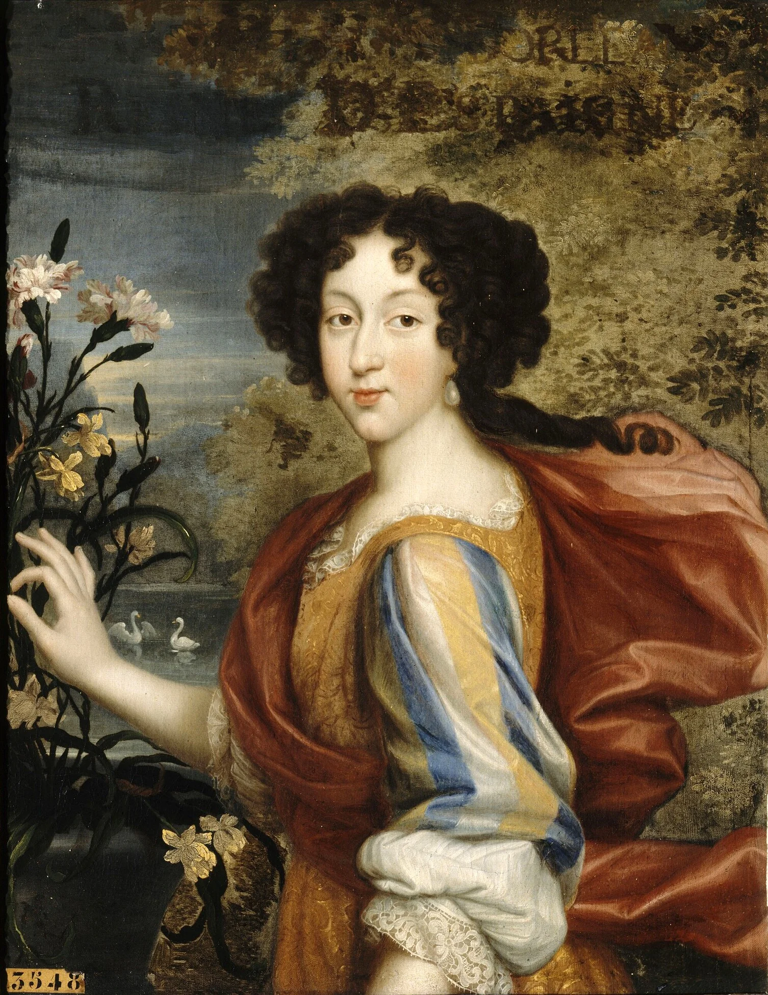 Portrait of Marie Louise d'Orléans (1662–1689), detail