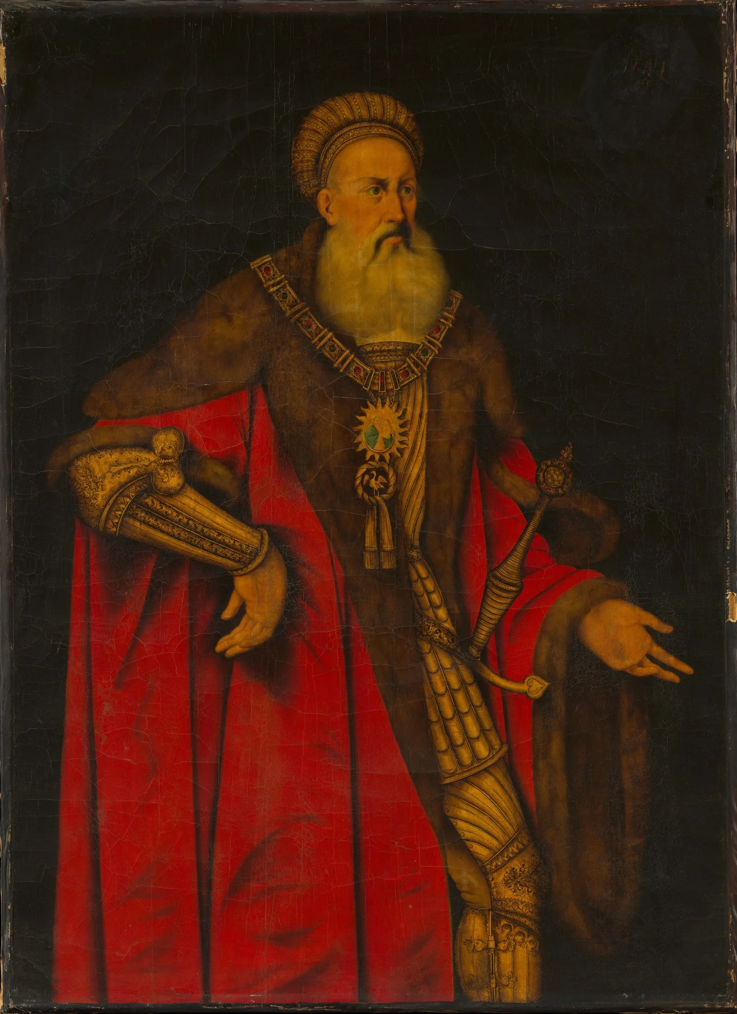 Friedrich I (1460–1536), Margrave of Brandenburg-Ansbach, detail