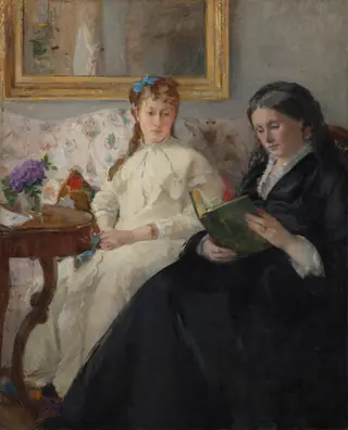 The Mother and Sister of the Artist, by Berthe Morisot, oil, 1870