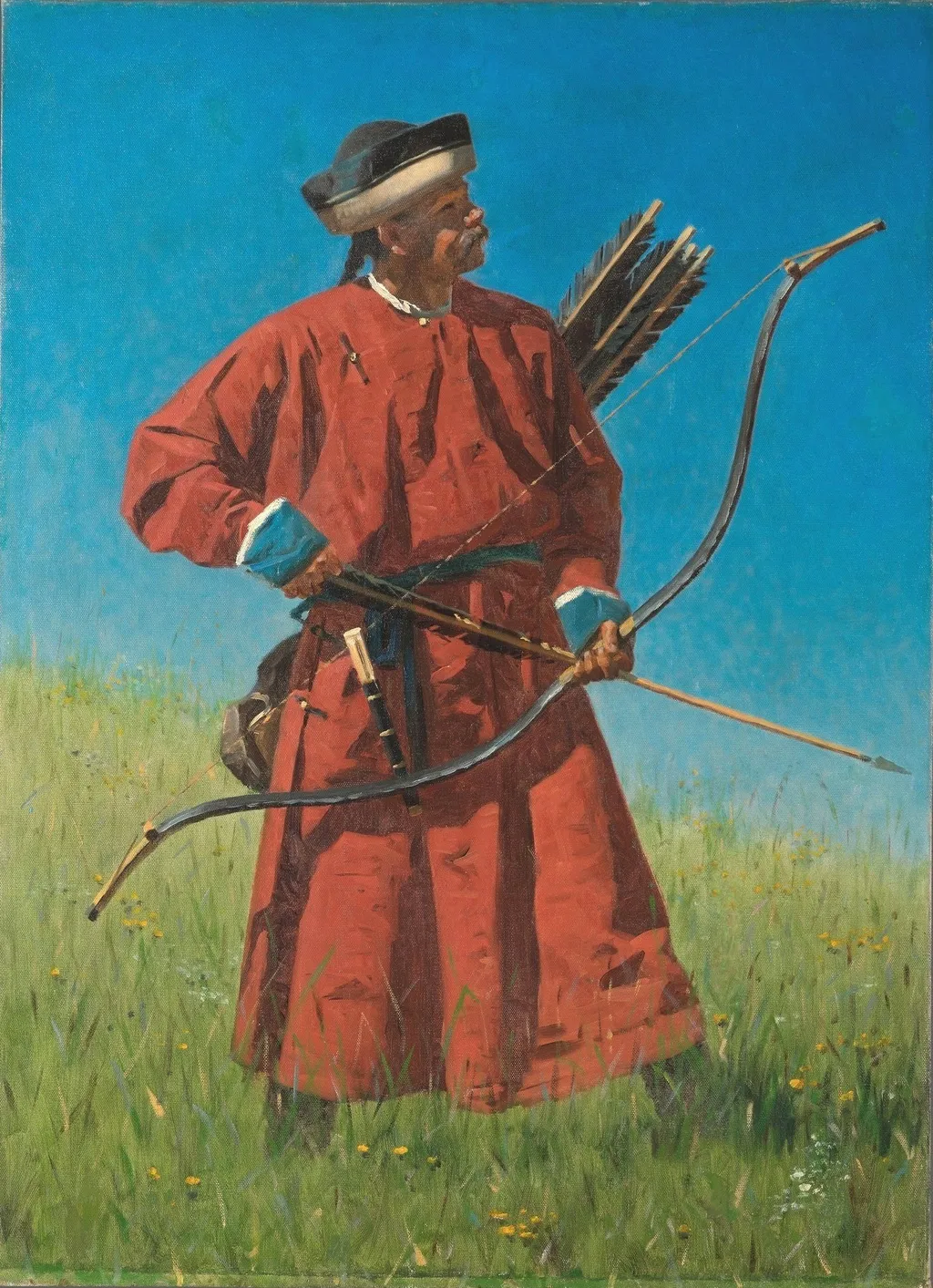 Bukhara soldier, by Vasily Vereshchagin, oil, 1873