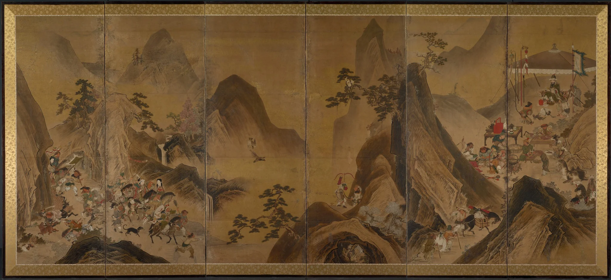 Tartars Hunting in a Mountain Landscape, detail