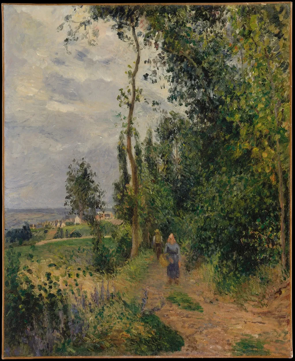 Côte des Grouettes, near Pontoise, by Camille Pissarro, oil, 1890