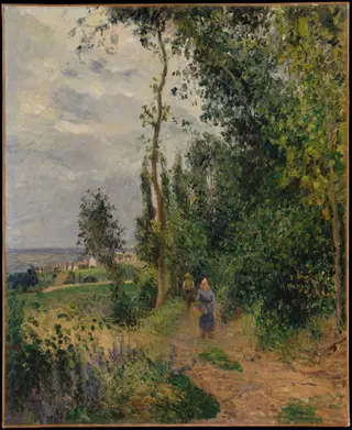 Côte des Grouettes, near Pontoise, by Camille Pissarro, oil, 1890