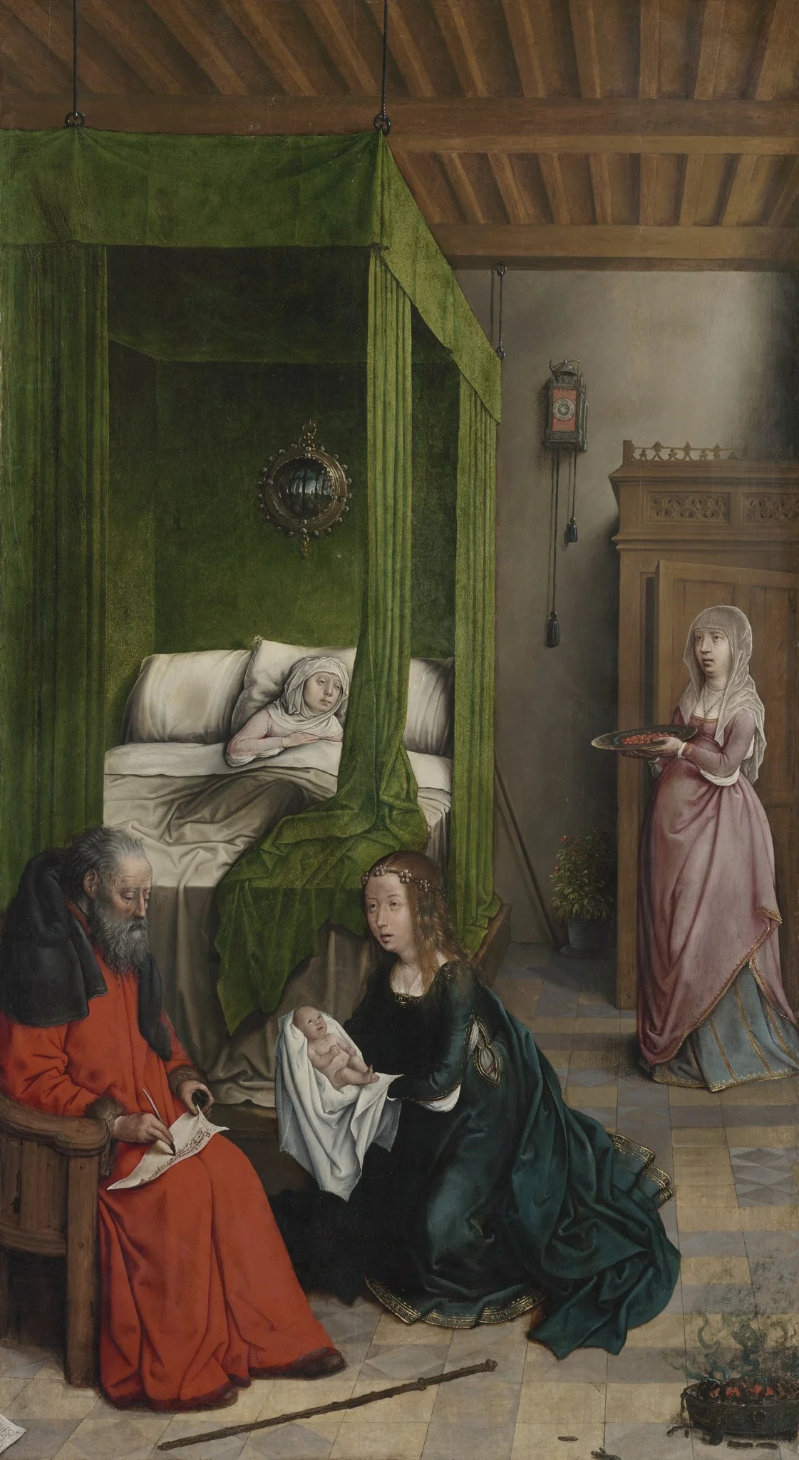 The Birth and Naming of John the Baptist, detail