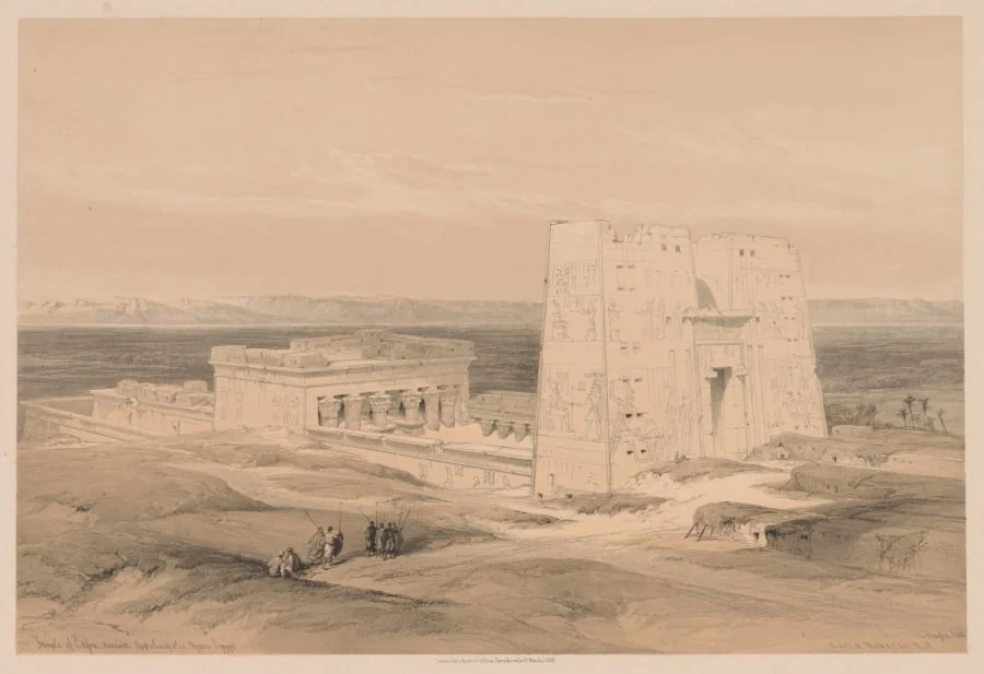 Egypt and Nubia: Volume I - No. 34, Temple of Edfou. Ancient Appolinopolis, Upper Egypt, detail
