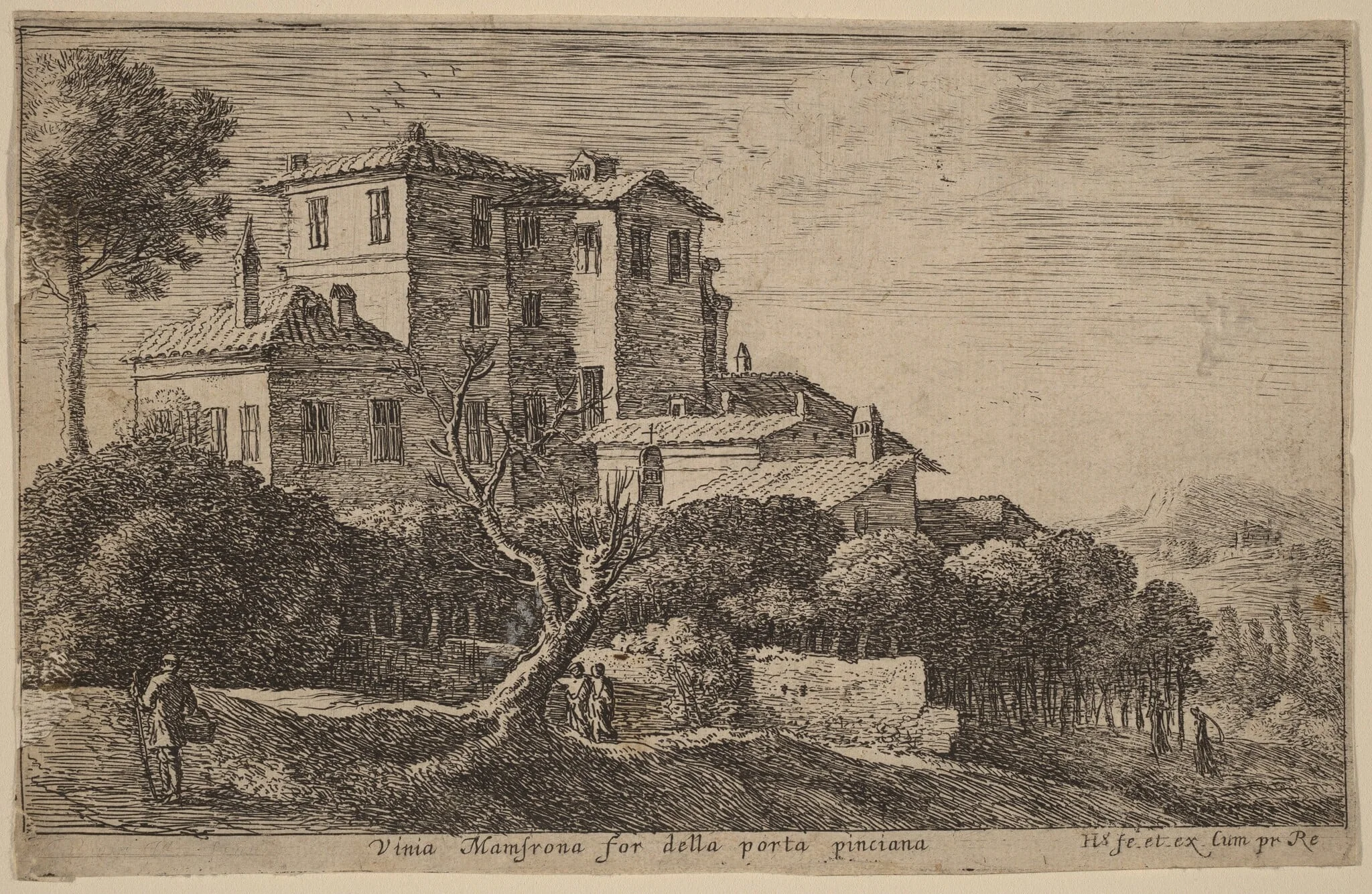 View of the Vineyard of the Villa Mamsrona, detail