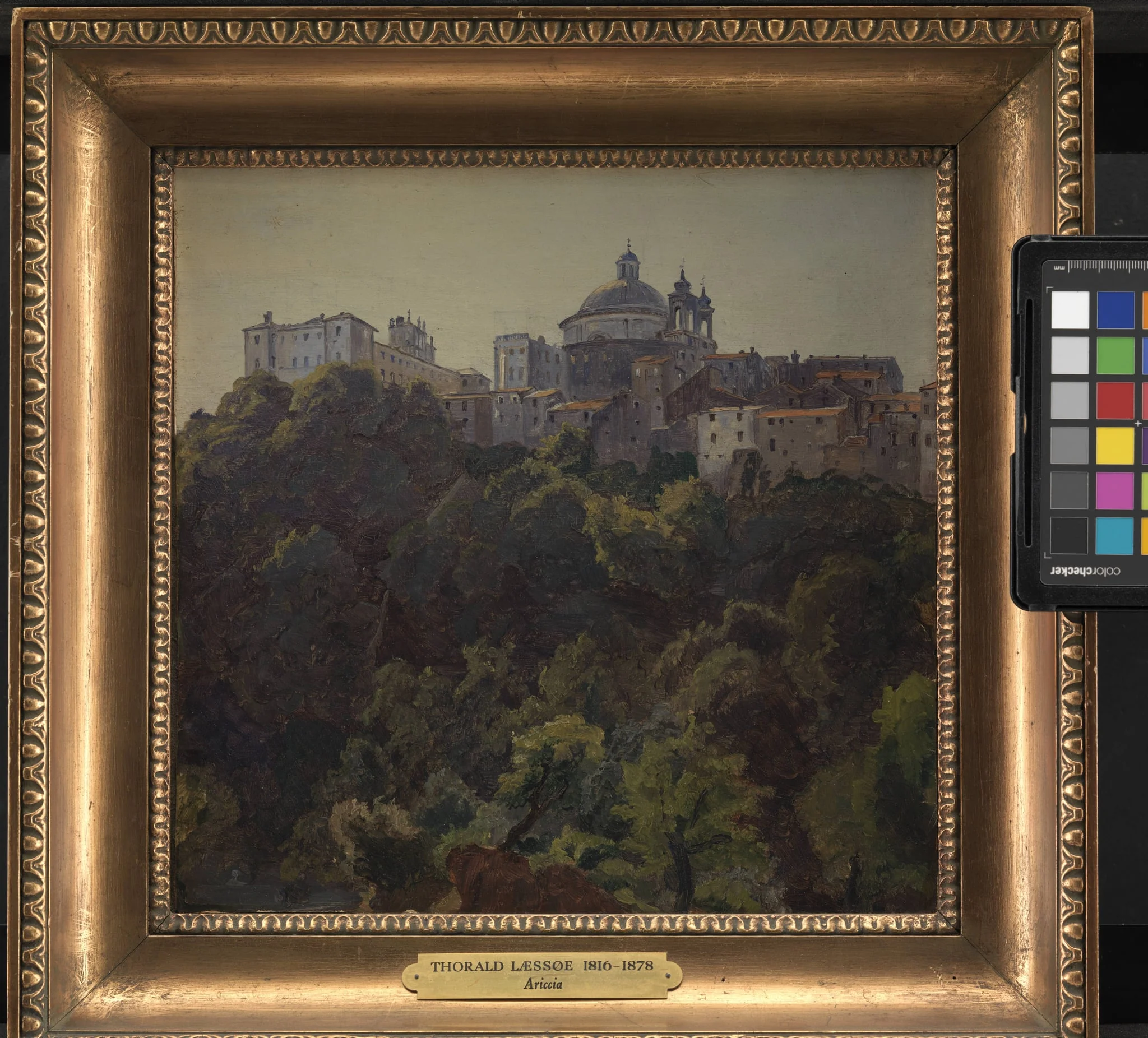 View towards Ariccia and the Palazzo Chigi and S. Maria dell'Assunzione, Italy, detail