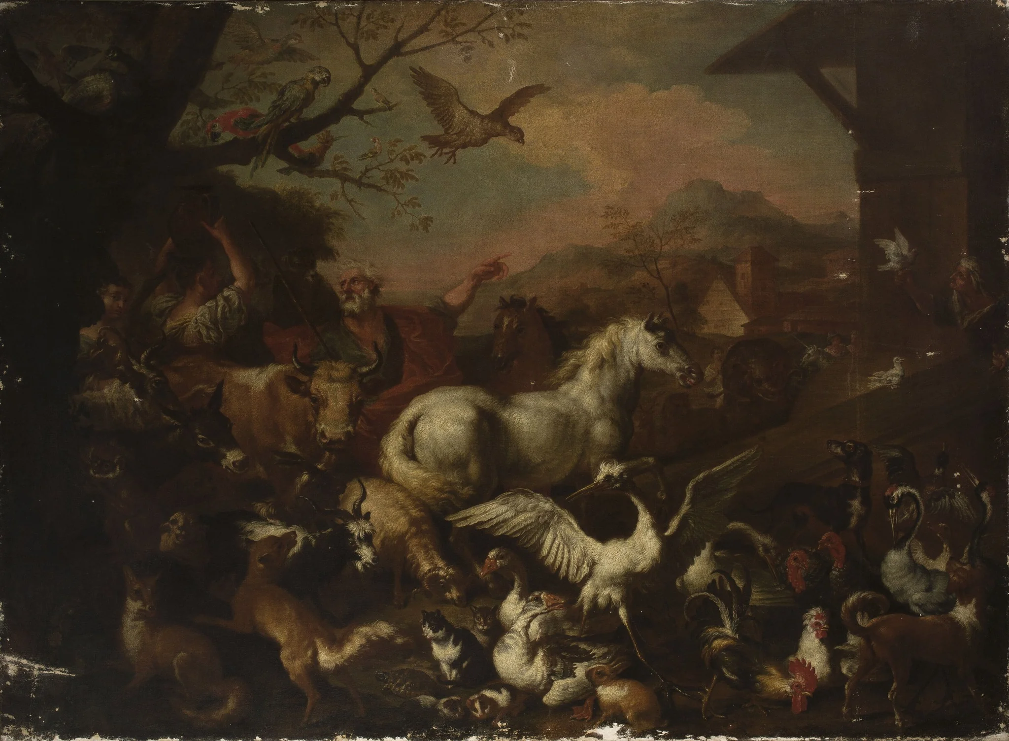 In front of Noah's Ark, detail