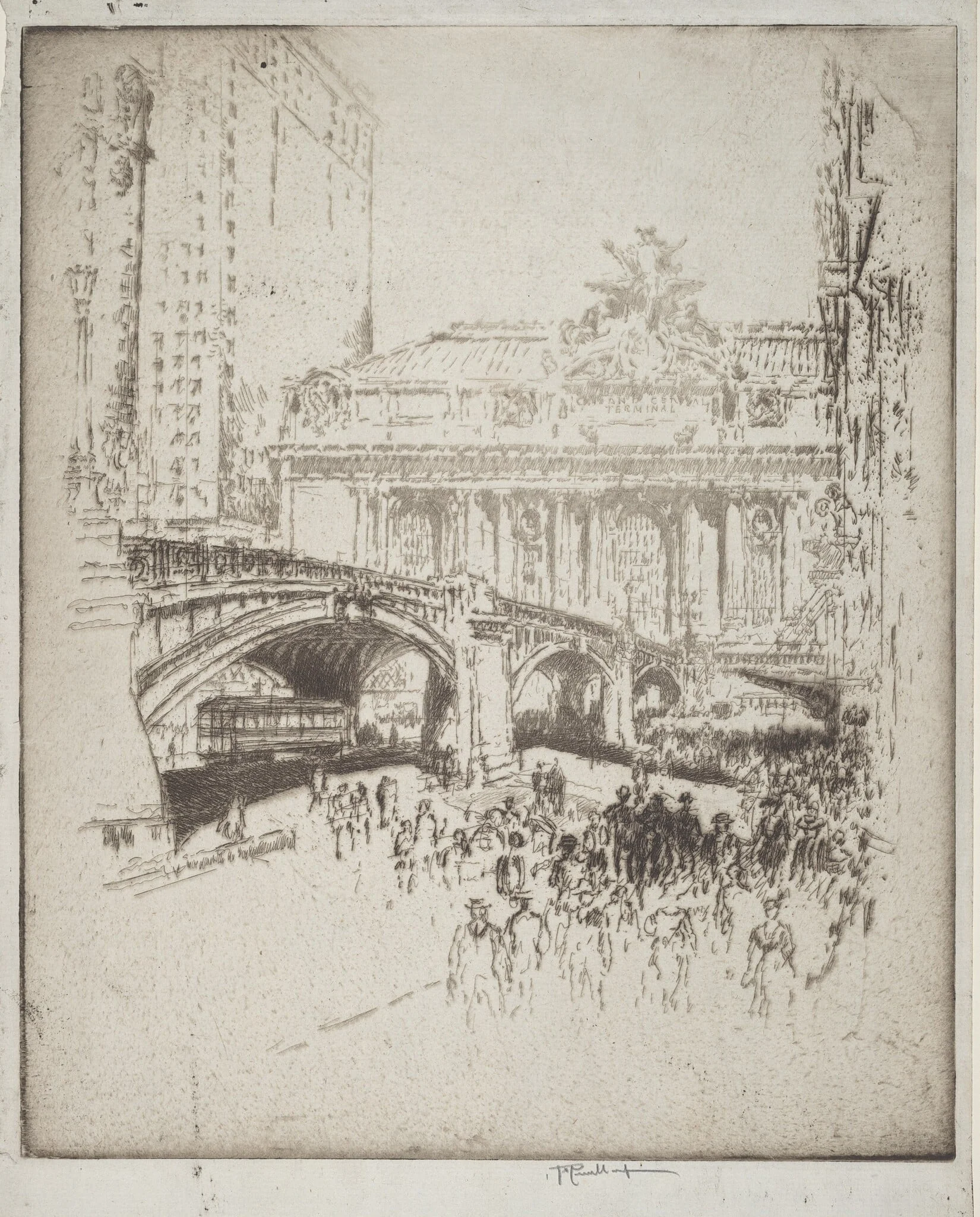 The Approach to the Grand Central, New York, detail