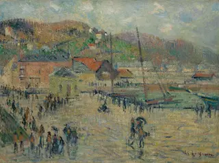 Le Grand Quai, Fécamp, by Gustave Loiseau, oil, 1925
