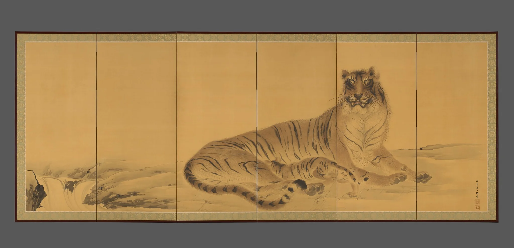 Tiger, Tigress and Cub, detail