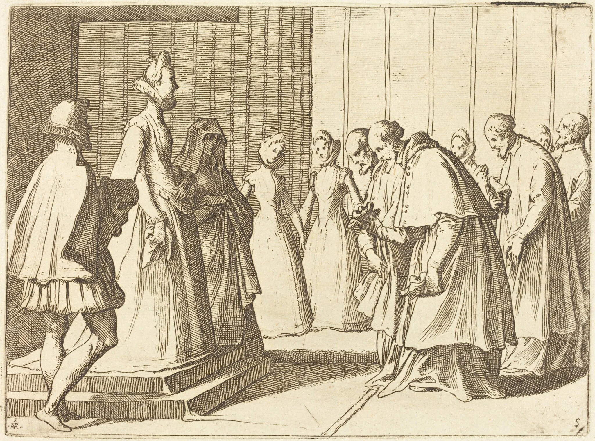Margaret of Austria Receiving the Homage of Cardinals and Prelates, detail
