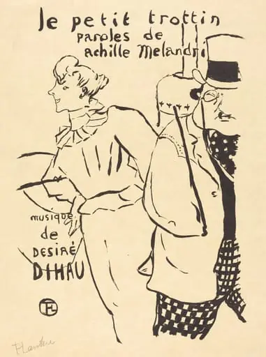 The Little Errand-Girl (Le petit trottin), by Henri de Toulouse-Lautrec, ink, 1893