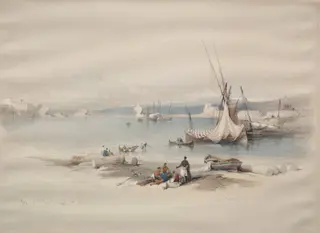 Port of Tyre, by David Roberts, 1839