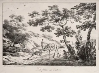 The Canon Ready to Fire, by Hippolyte Lecomte, 1817