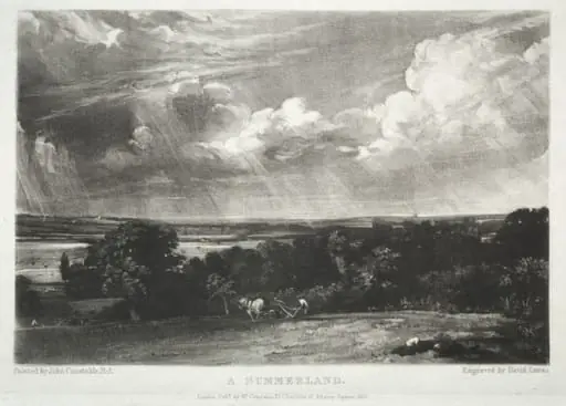 Various Subjects of Landscape, Characteristic of English Scenery from Pictures Painted by John Constable, R.A.:  A Summerland, by David Lucas, 1831