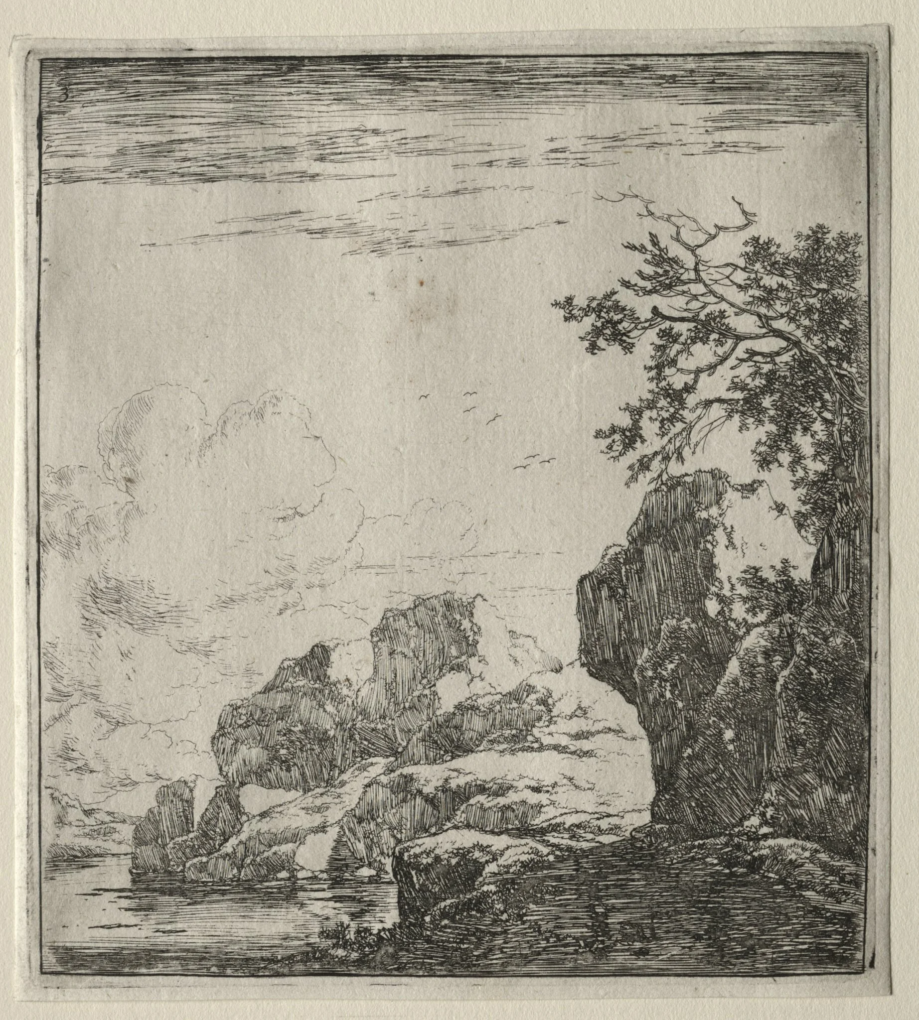 Le rocher couvert de buissons, detail