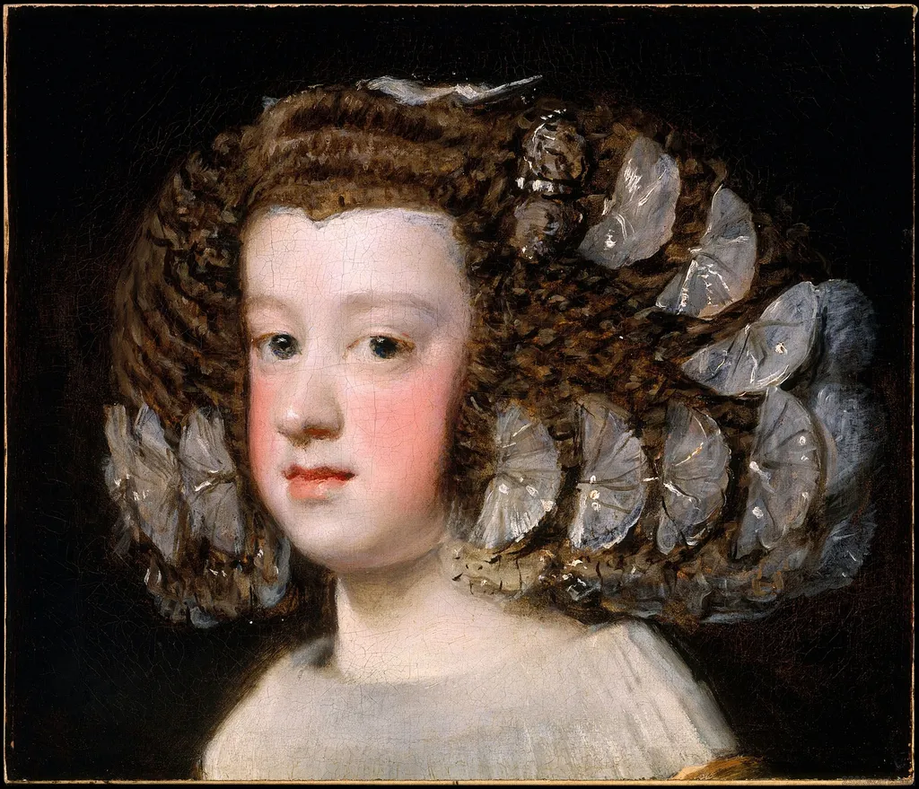 María Teresa (1638–1683), Infanta of Spain, by Diego Velázquez, oil, 1651