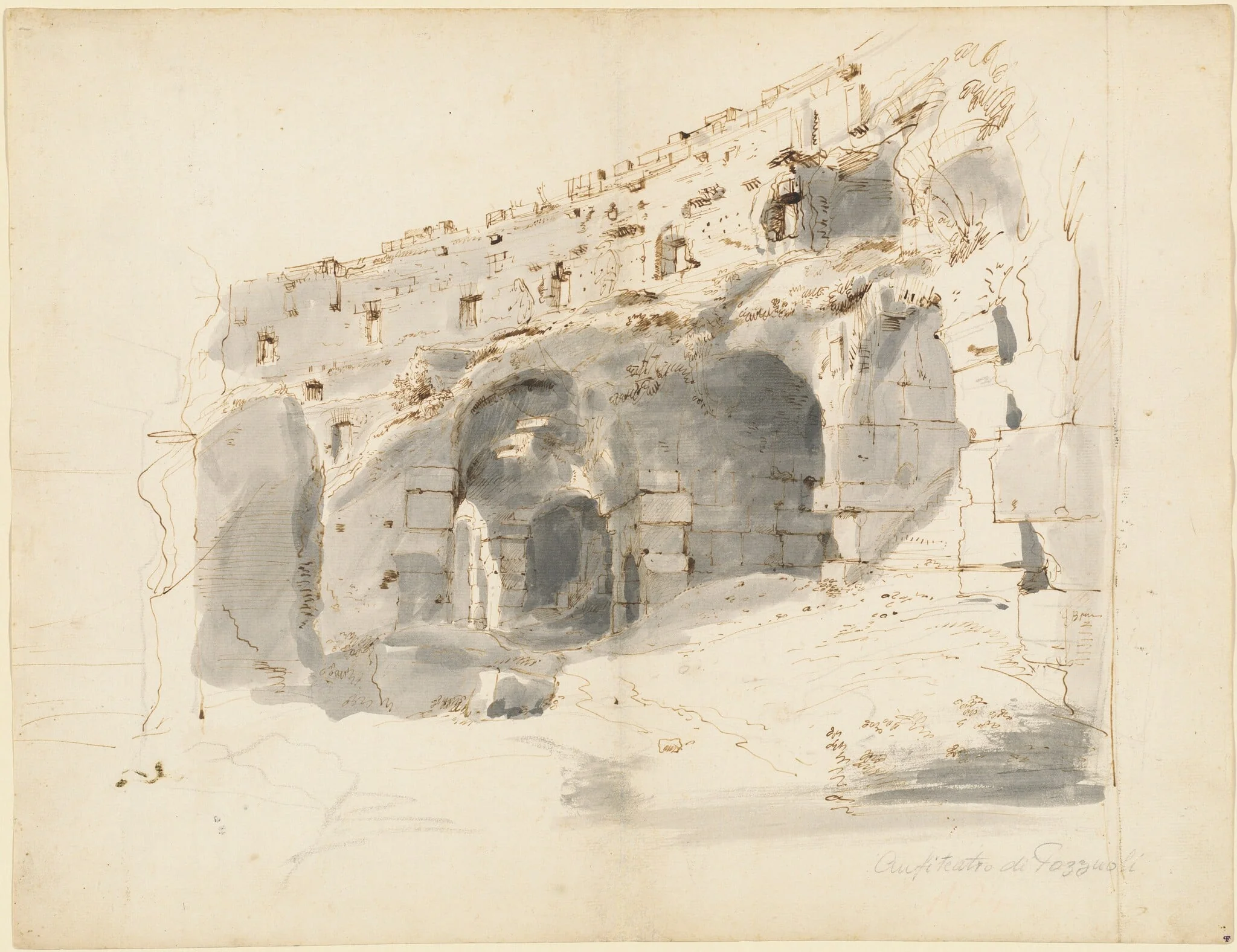 The Ruins of an Ancient Amphitheater, detail