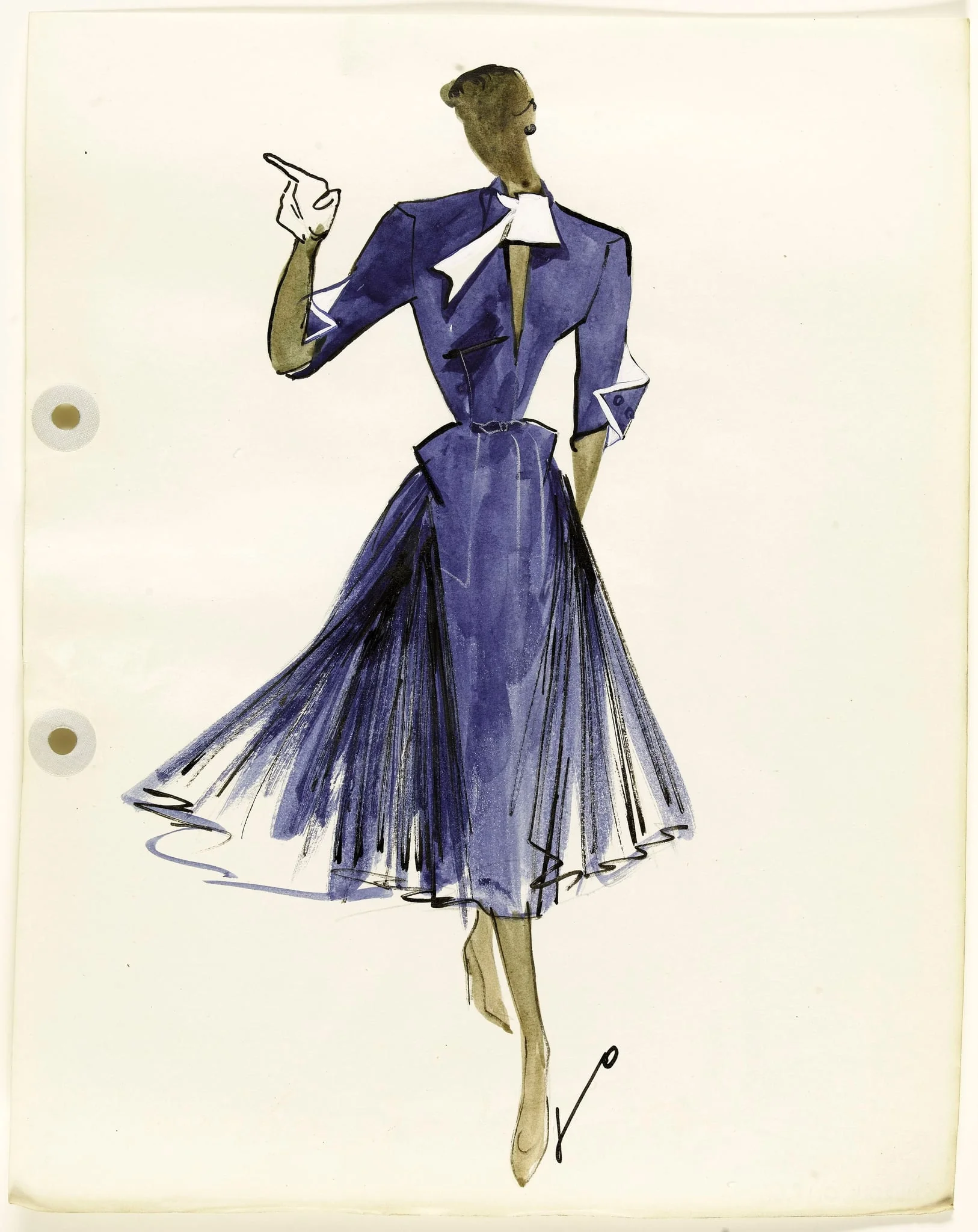 Dessin de collection de l'été 1951, detail
