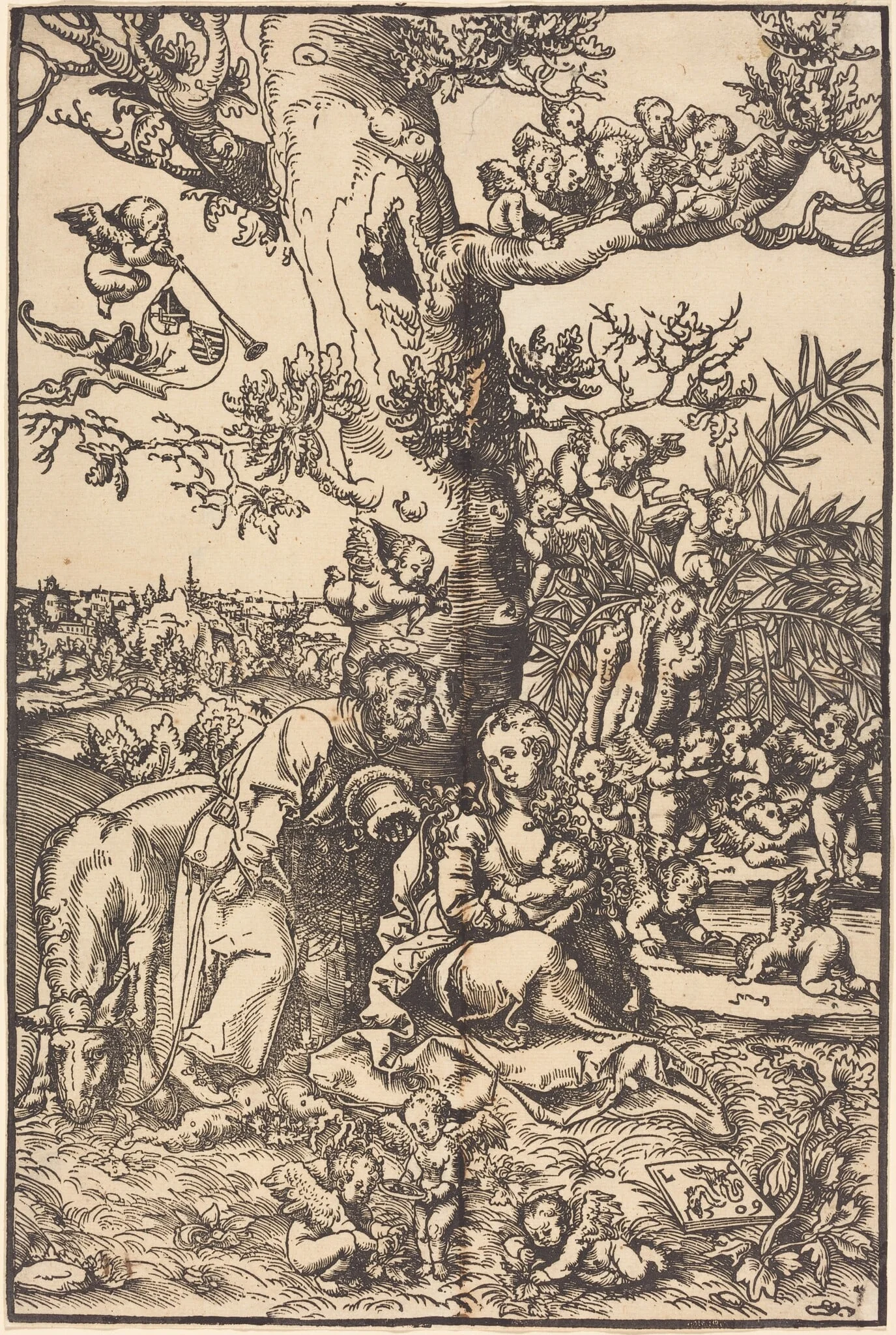 The Rest on the Flight into Egypt, detail