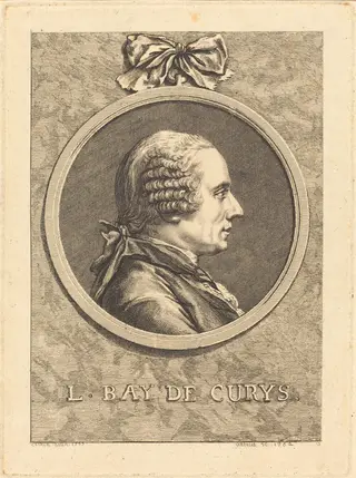 L. Bay de Curys, by Claude Henri Watelet, ink, 1762