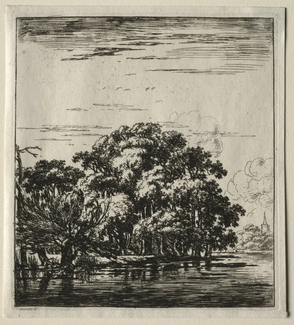 Le bois au bord de la rivière, by Herman Naiwinx, 1646