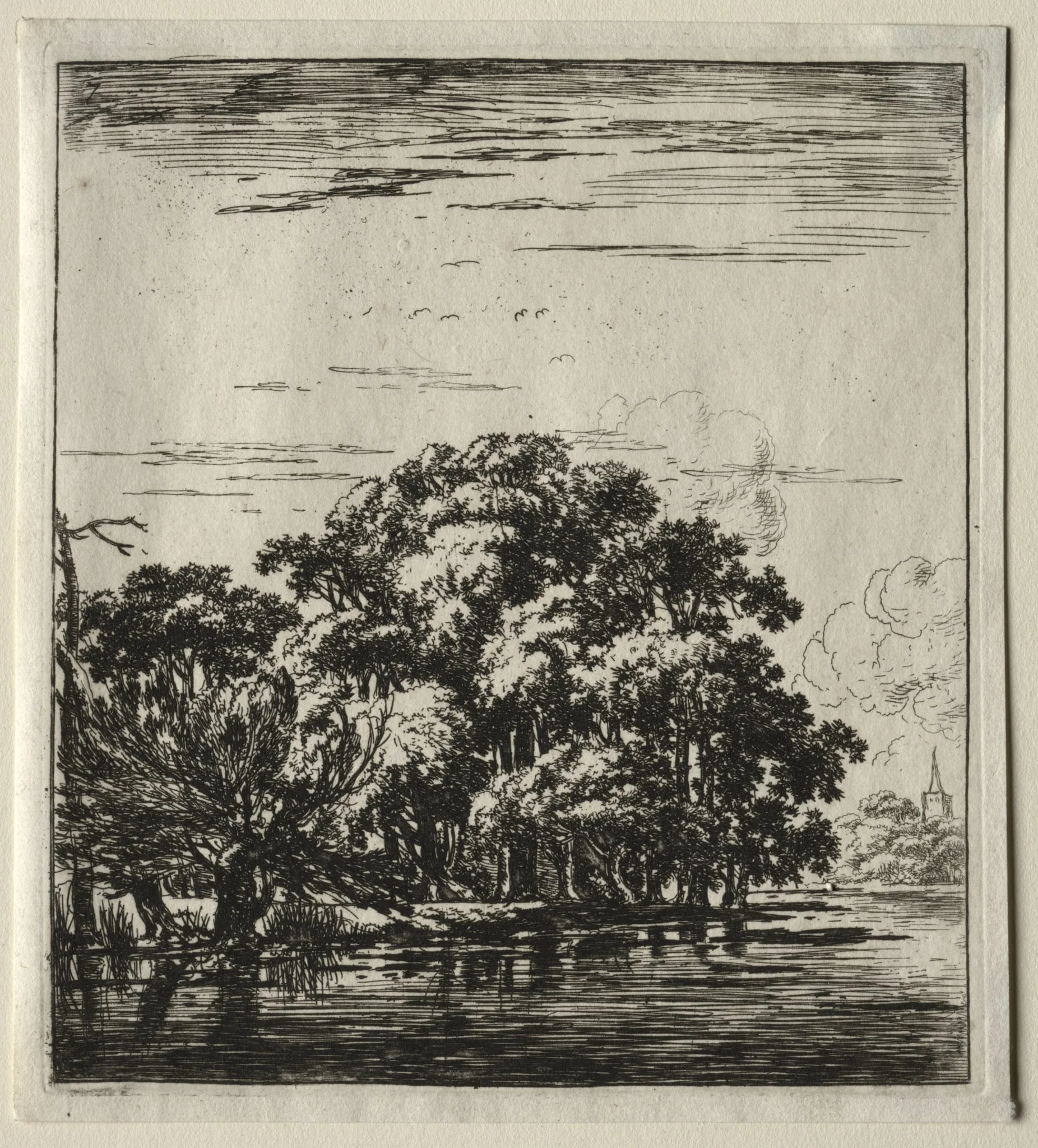 Le bois au bord de la rivière, detail