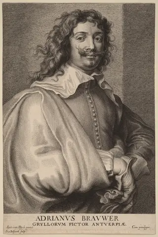 Adriaen Brouwer, by Schelte Adams Bolswert, ink, 1634
