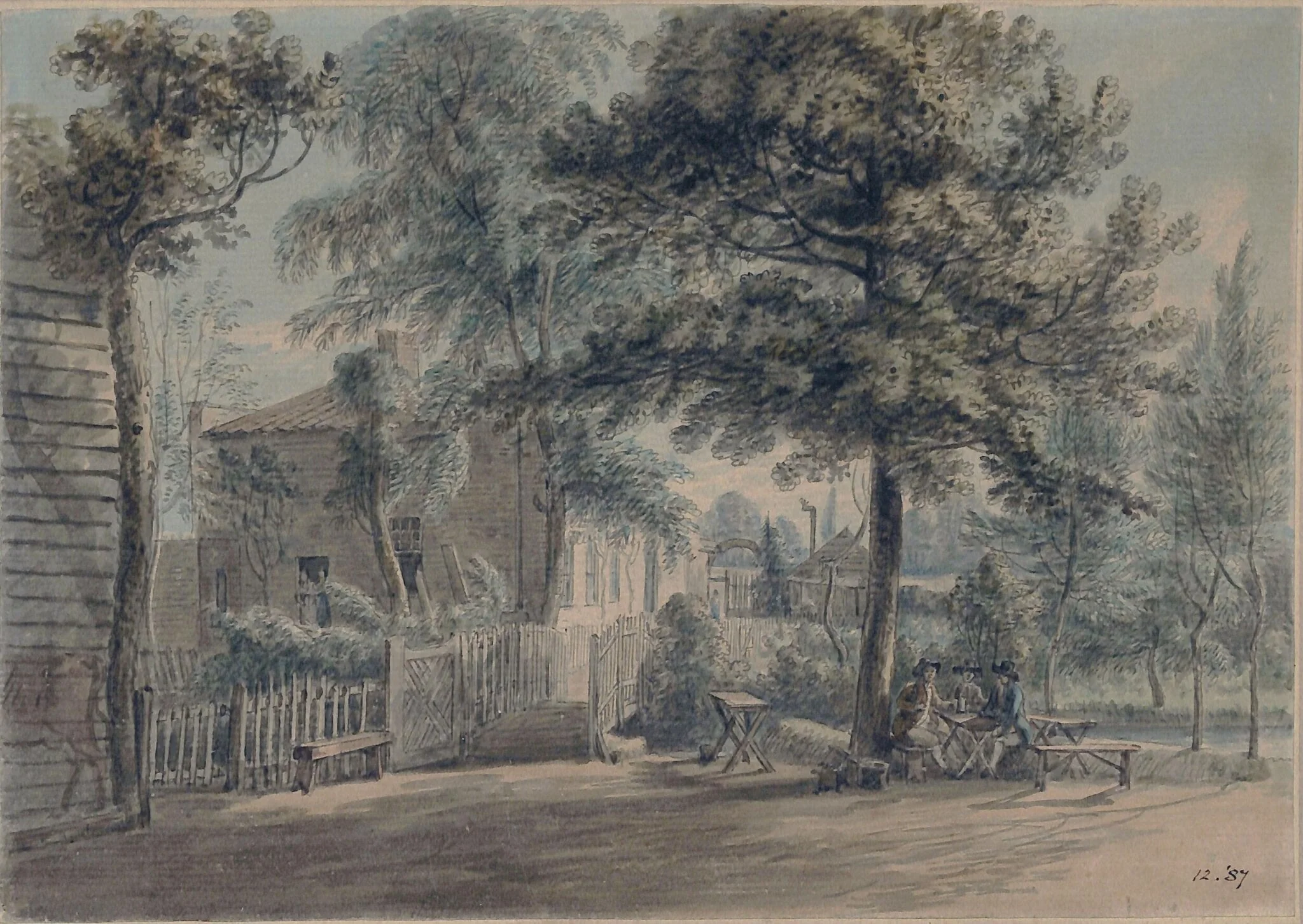 Old Tea Gardens, Bayswater Road, detail