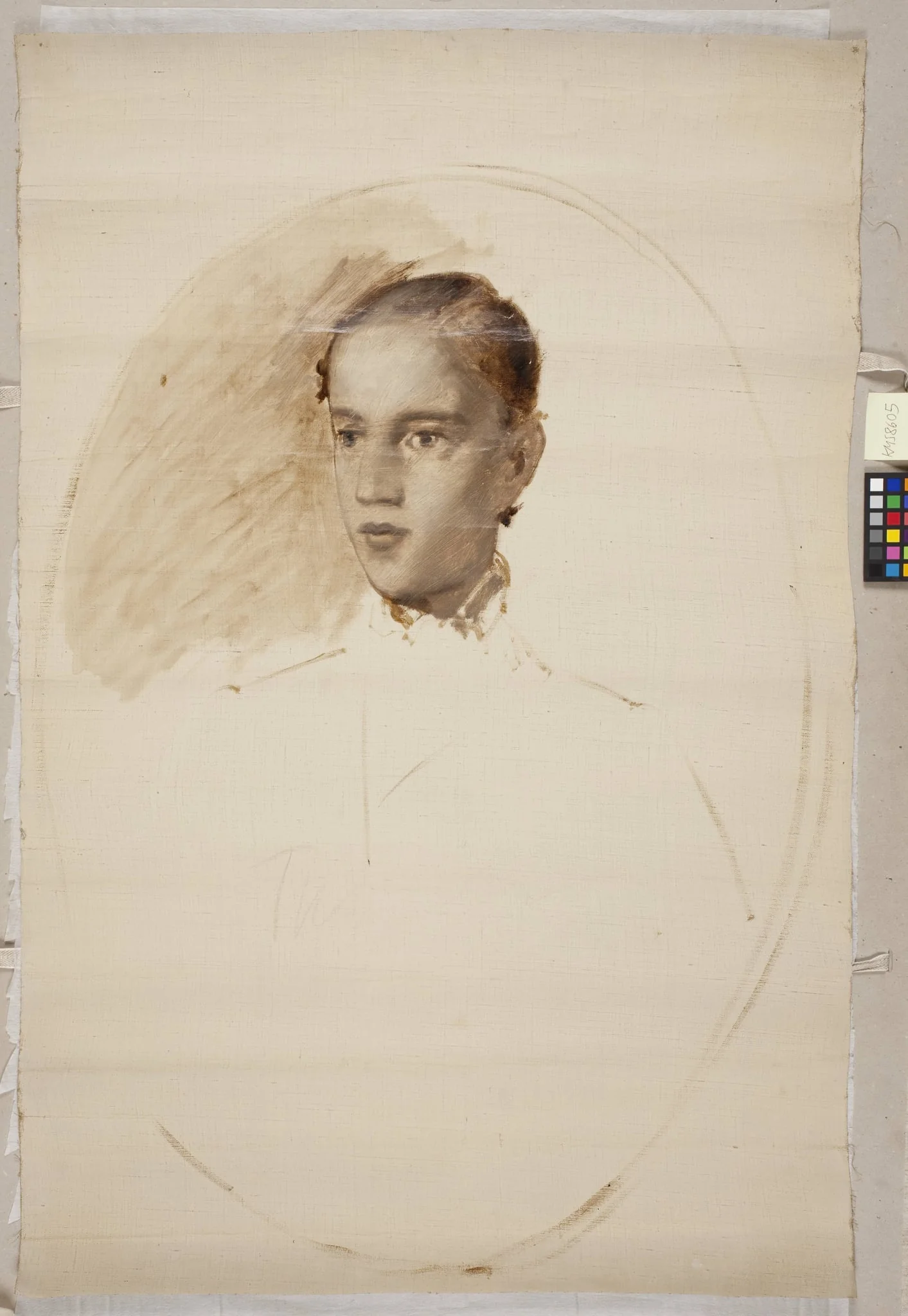 Portrætskitse. Formodentlig kunstnerens søn Thorald Jerichau, detail