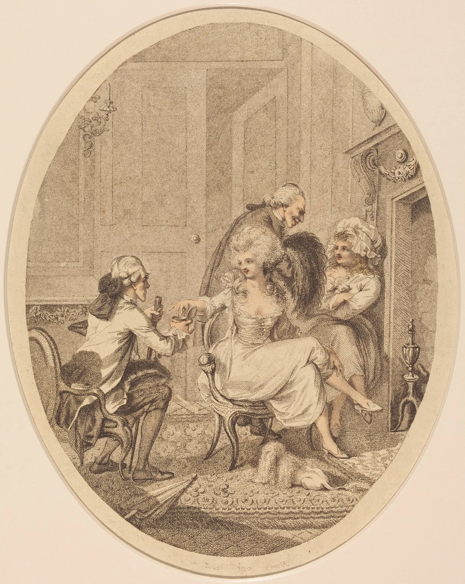 The French Fireside, detail