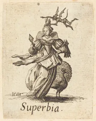 Pride (Vanity), by Jacques Callot, ink, 1621