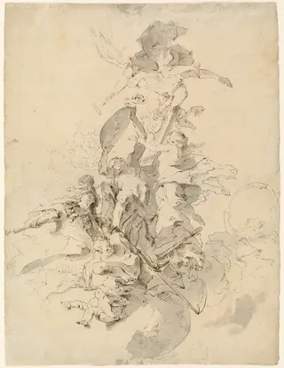 The Glorification of a Prelate, by Josef the Younger Winterhalder, ink, 1780
