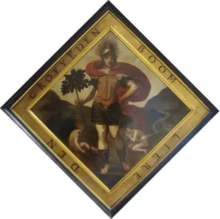 Blazon of the Chamber of Rhetoric "The Growing Tree" in Lier, by Chrispijn van den Broeck, oil, 1561