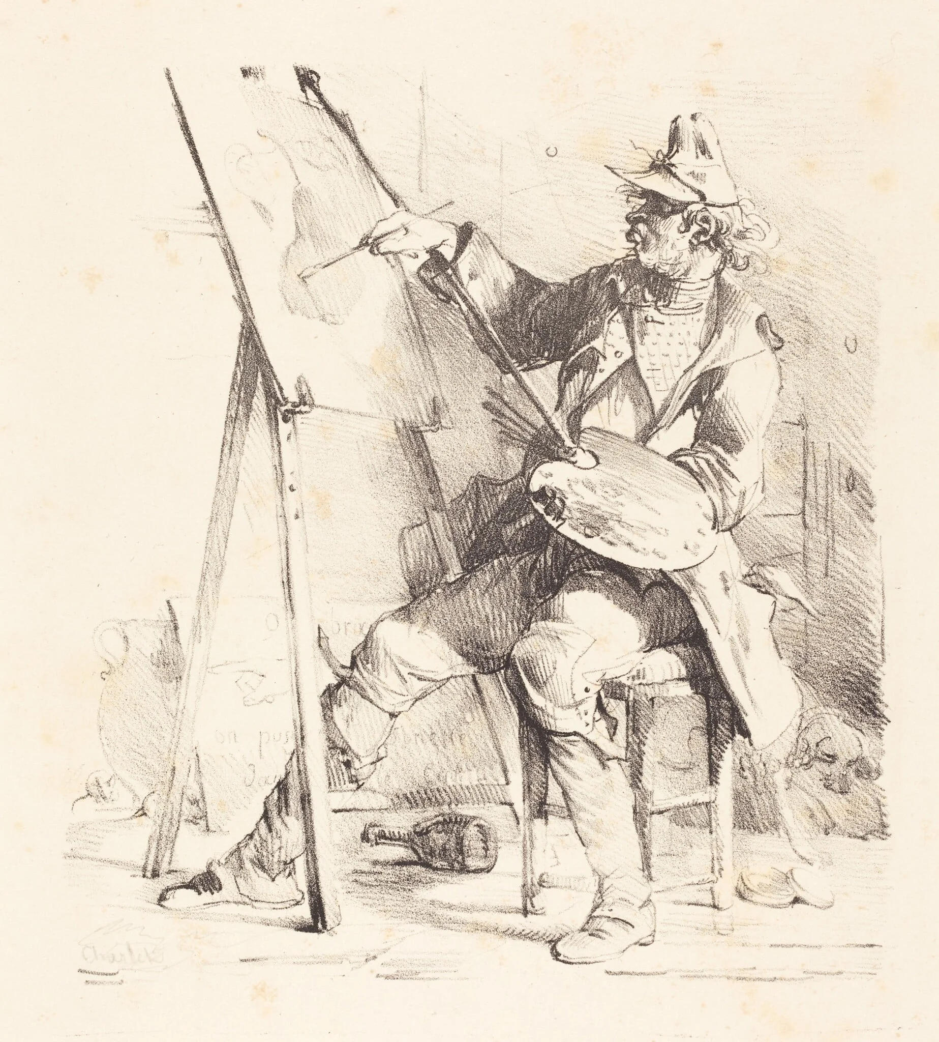 The Sign Painter (Le Peintre d'Enseignes), detail