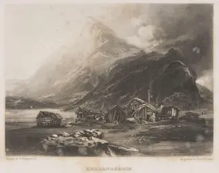 Mills on the Fi-eld near Hellandshoin, by Edward Price, 1834