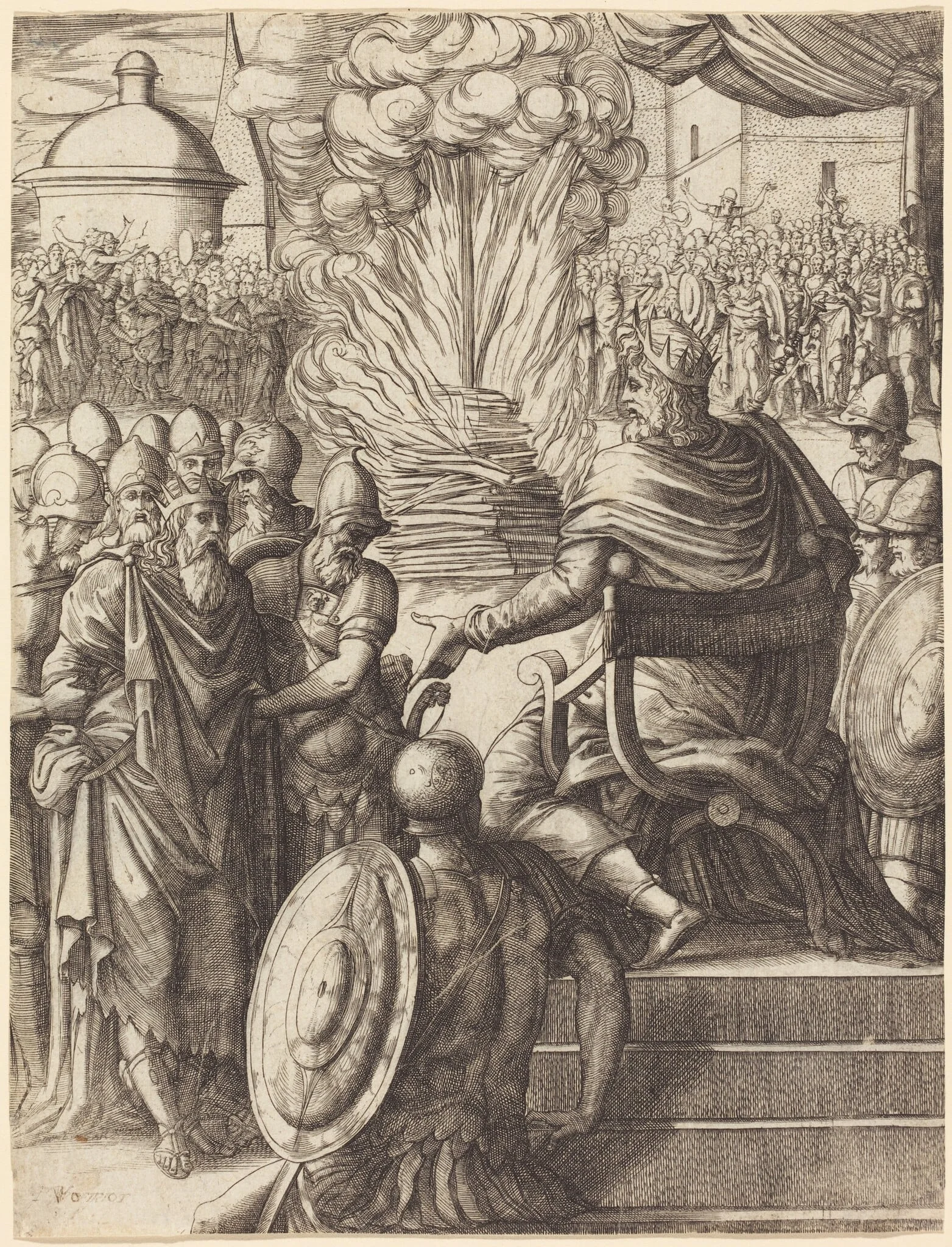 Heraclius Sentencing the Tyrant Phocas, detail
