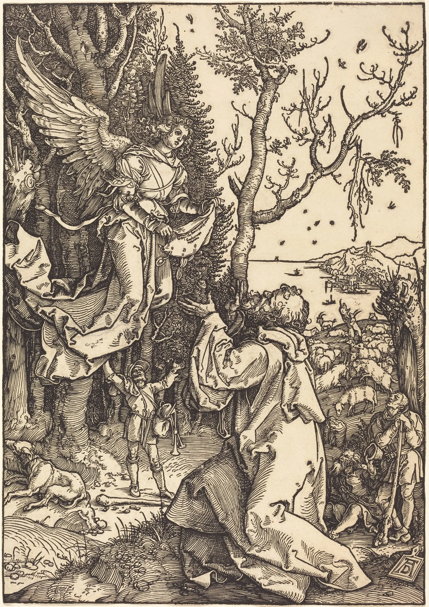 Joachim and the Angel, detail