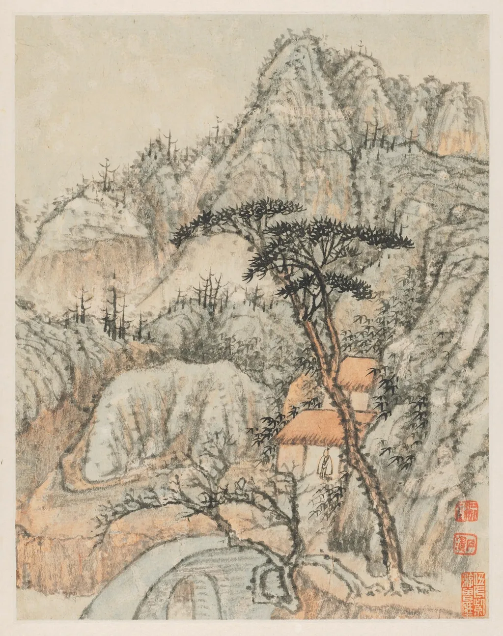 Reminiscences of Qinhuai River, by Shitao, unspecified, 1674