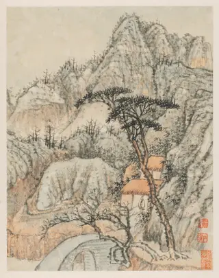 Reminiscences of Qinhuai River, by Shitao, unspecified, 1674