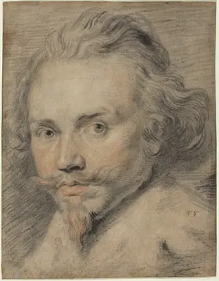 Portrait of a Man, by Pieter Claesz Soutman, chalk, 1618