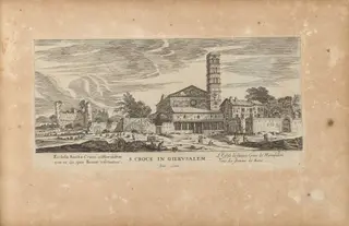 S. Croce in Gierusalem, by Israël Silvestre, ink, 1650