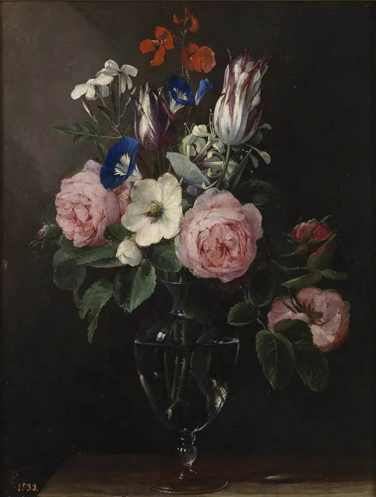 Vase of Flowers, by Jan Brueghel, the elder, oil, 1600