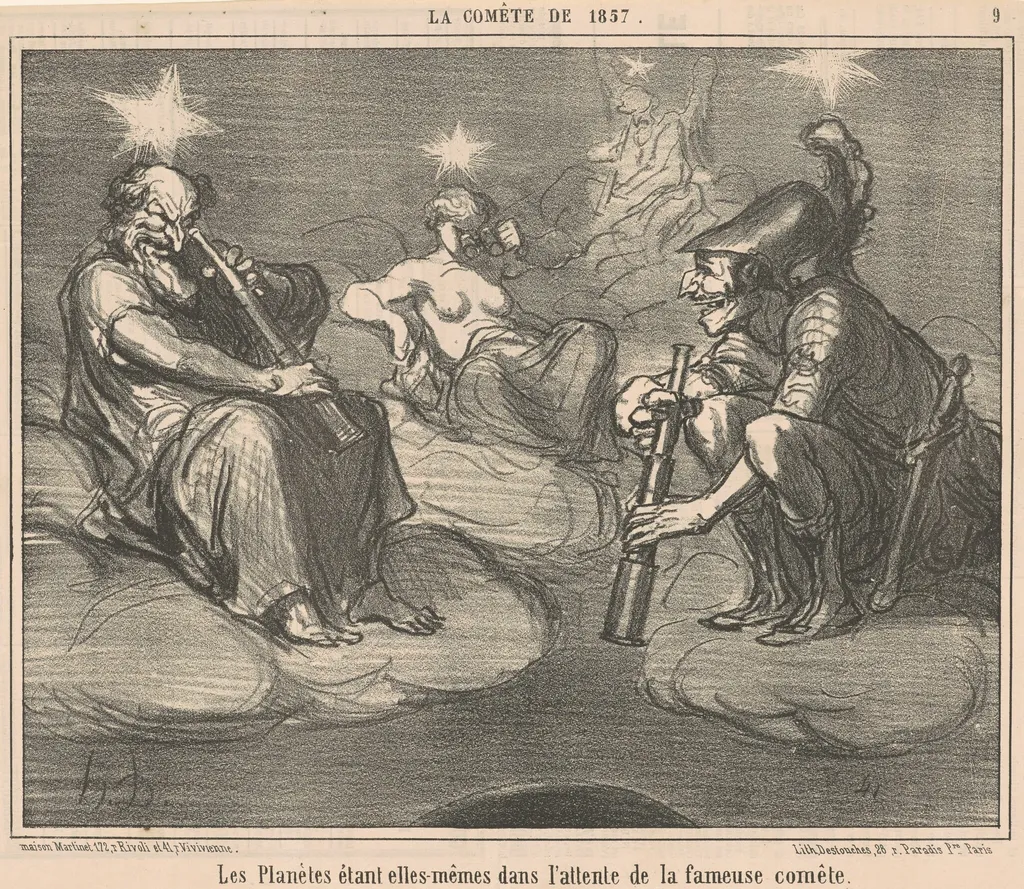 Les planètes étant elles-mêmes dans ..., by Honoré Daumier, ink, 1857