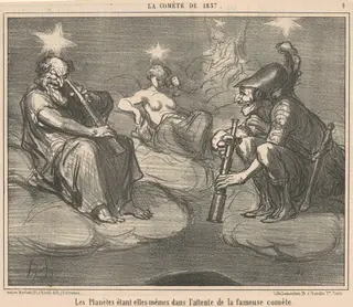 Les planètes étant elles-mêmes dans ..., by Honoré Daumier, ink, 1857
