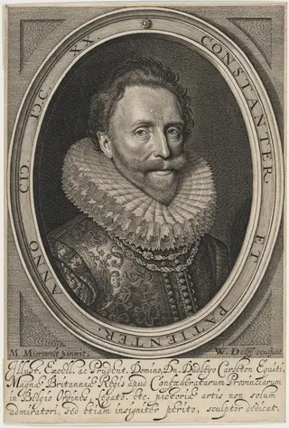 Sir Dudley Carleton, Viscount Dorchester, by Willem Jacobsz Delff, ink, 1620
