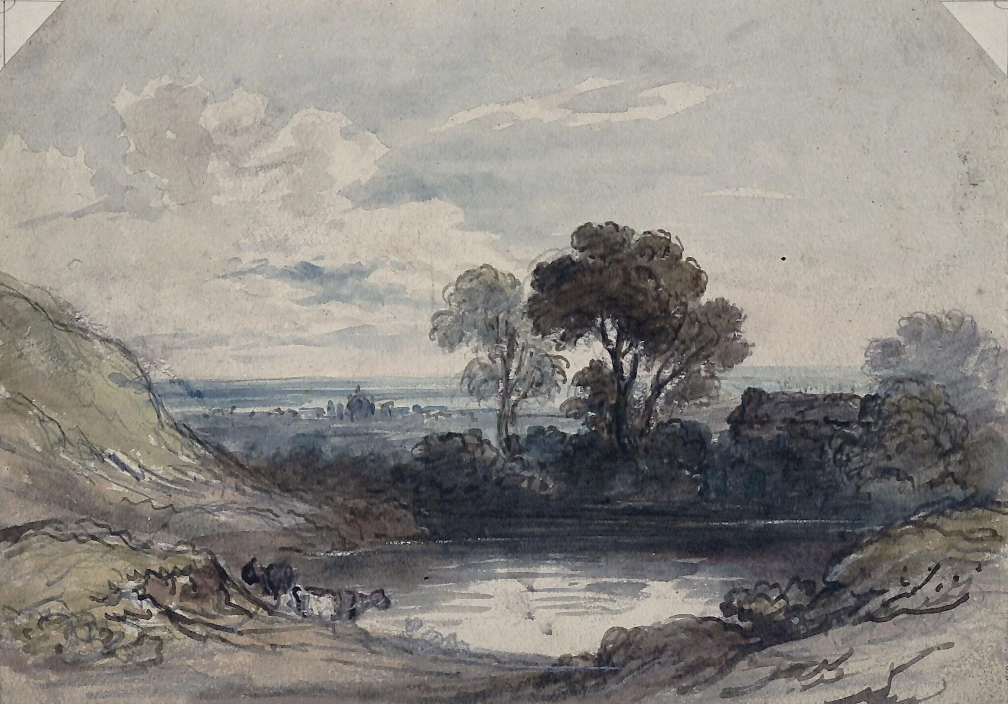 London from Hampstead Heath, detail