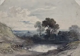 London from Hampstead Heath, by James Robertson, watercolor, 1830